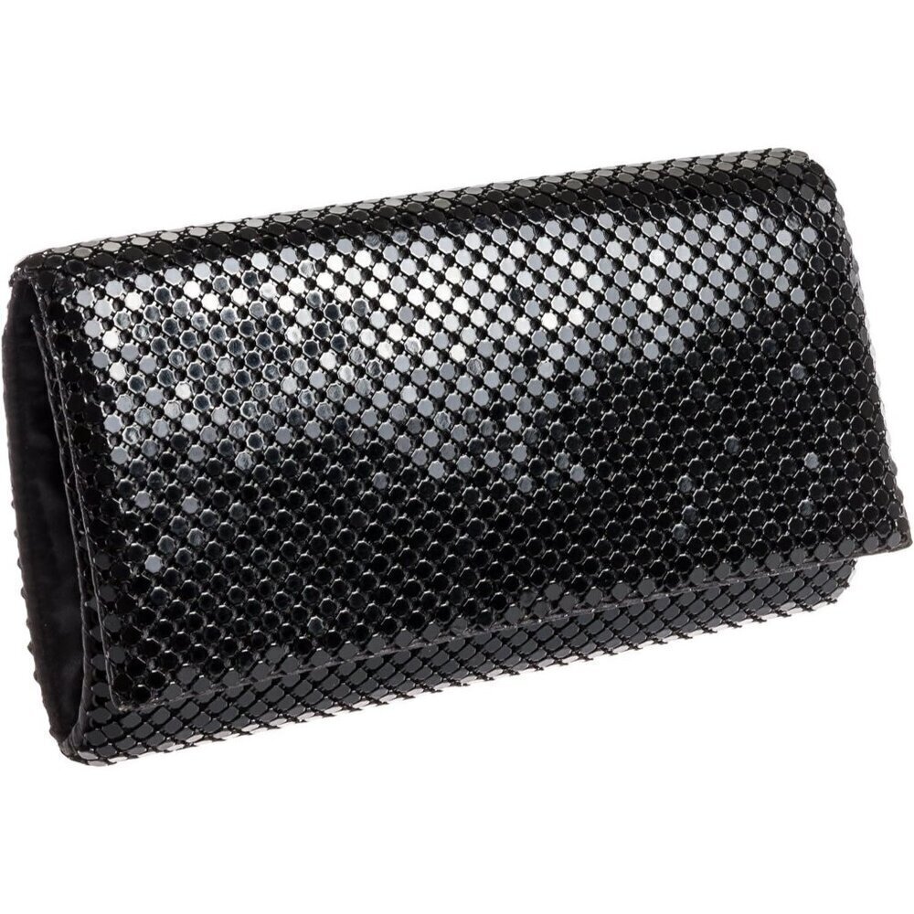 🆕Metal Mesh Roll Bag Clutch Purse 4.5" x 7.5" x 2" Shoulder Chain Included
